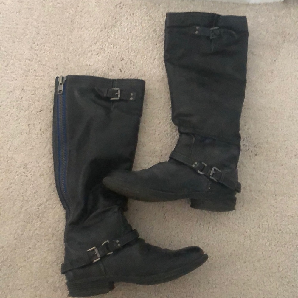 Madden Girl Tall Charcoal Boots
